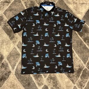 Scales golf blue men’s sporty polo shirt outdoors preppy 2XL